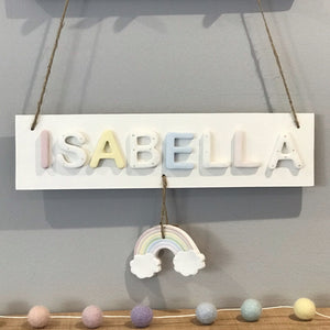Personalised Rainbow Name Sign