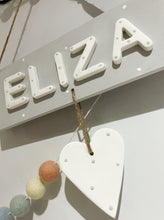 Personalised Name Sign plaque with spotty heart