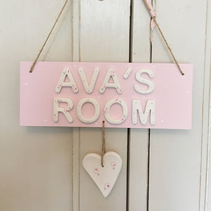 Personalised Heart Room Sign - Florence and Grace Personalised Gifts