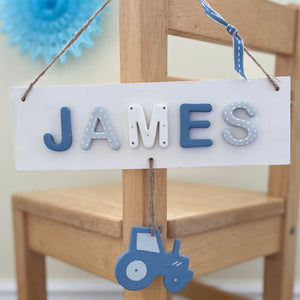Personalised Tractor Name Sign