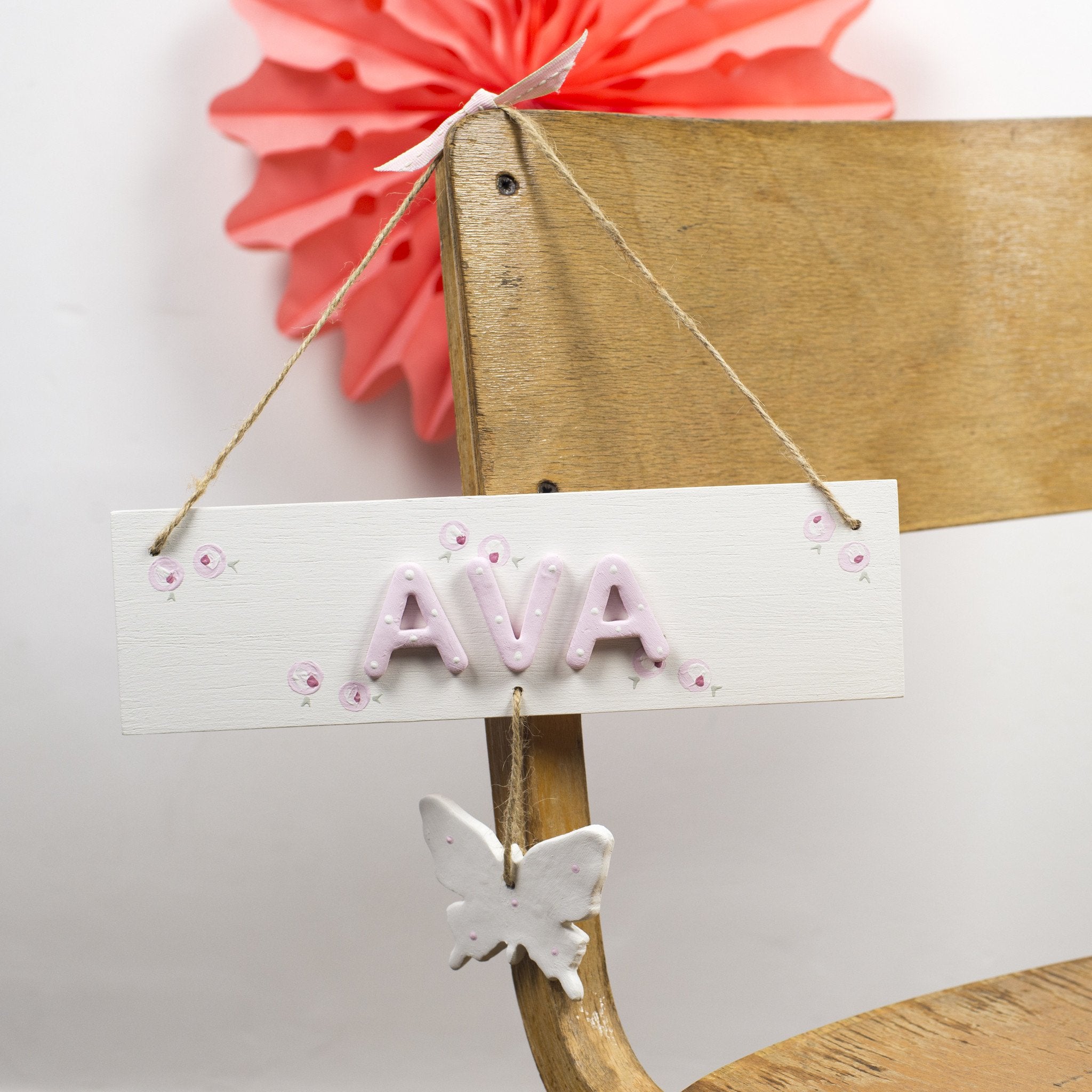Personalised Butterfly Name Sign – The Little Sign Company
