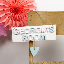 Personalised Rose Heart Room Sign - Florence and Grace Personalised Gifts