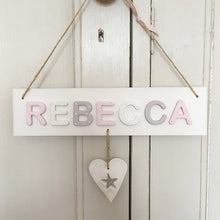 Personalised Vintage Heart Name Sign - Florence and Grace Personalised Gifts